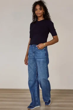 Studio Anneloes 91530 lana Pull korte mouw Marine