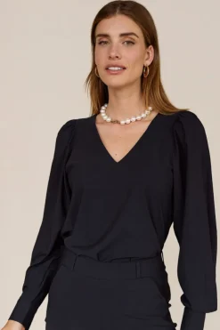 Studio Anneloes 94821 les T-shirt lange mouw Zwart
