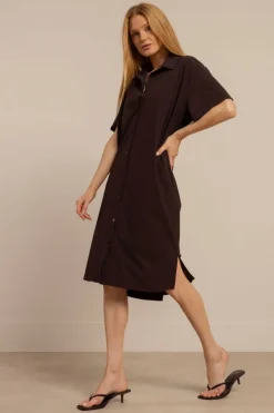 Studio Anneloes 91543 Louni Jurk korte mouw Bruin