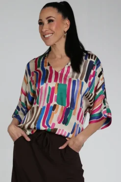Studio Anneloes 13807 Madison Blouse korte mouw Cyclaam