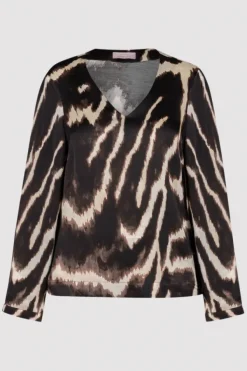 Studio Anneloes 13572 Madison T-shirt lange mouw Bruin