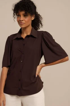 Studio Anneloes 91536 Poppy Blouse korte mouw Bruin
