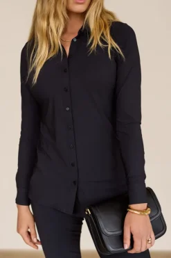 Studio Anneloes 94802 poppy Blouse lange mouw Zwart