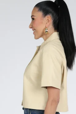 STUDIO AR by ARMA Eveline Blouse korte mouw Licht geel