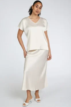 Vera Mont 03424262 Blouse korte mouw Champagne