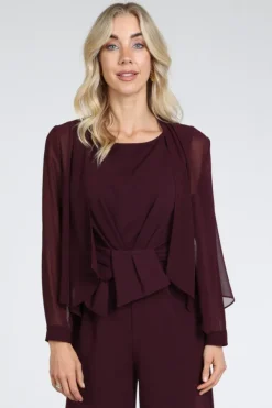 Vera Mont 0389-4825 Blouse lange mouw Bordeauxrood