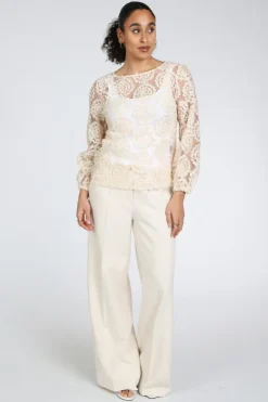 Vera Mont 36644216 Blouse lange mouw Champagne