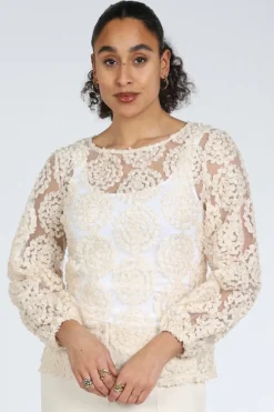 Vera Mont 36644216 Blouse lange mouw Champagne