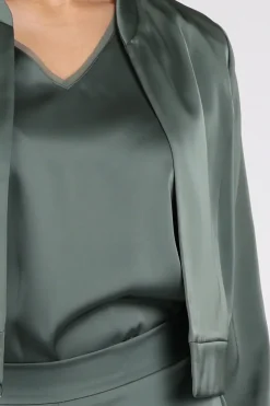 Vera Mont 03054262 Bomber Vergrijsd groen