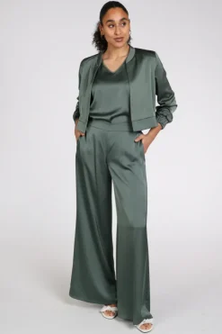 Vera Mont 03004262 Broek Vergrijsd groen