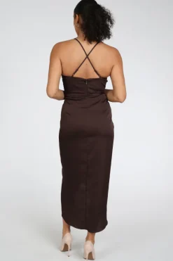 Vera Mont 03434149 Jurk mouwloos Bruin