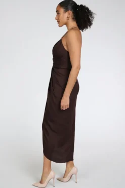 Vera Mont 03434149 Jurk mouwloos Bruin
