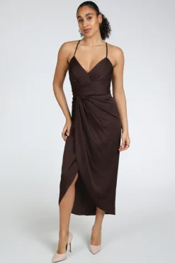 Vera Mont 03434149 Jurk mouwloos Bruin