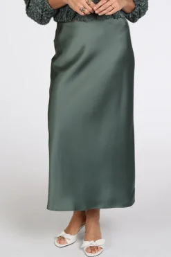 Vera Mont 03644262 Rok wijd lang Vergrijsd groen