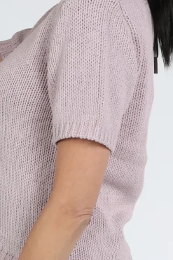 WithBlack WBLELINORE Pull korte mouw Licht roze