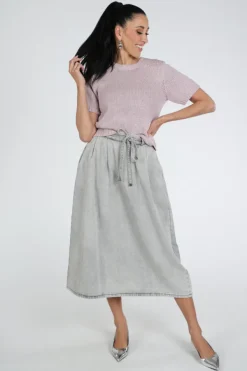 WithBlack WBLELINORE Pull korte mouw Licht roze