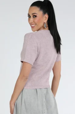WithBlack WBLELINORE Pull korte mouw Licht roze
