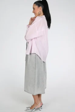 WithBlack WBLMARLEEN LS Blouse lange mouw Licht roze