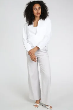 Yaya 01-701355-603 Blouse korte mouw Wit