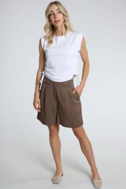 Yaya 01-709362-604 Blouse korte mouw Wit