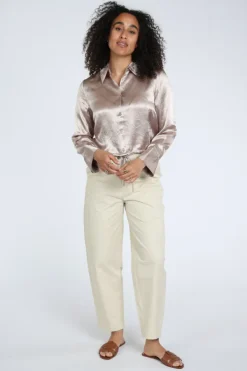 Yaya 01-201212-604 Blouse lange mouw Bruin