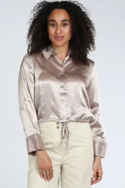 Yaya 01-201212-604 Blouse lange mouw Bruin