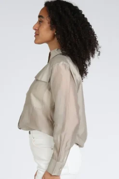 Yaya 01-201201-602 Blouse lange mouw Groen