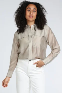 Yaya 01-201201-602 Blouse lange mouw Groen