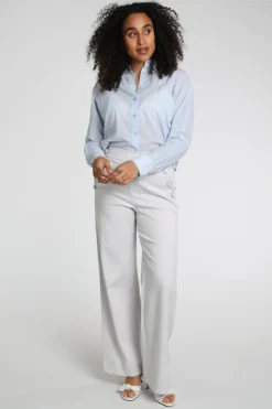 Yaya 01-201214-604 Blouse lange mouw Licht blauw