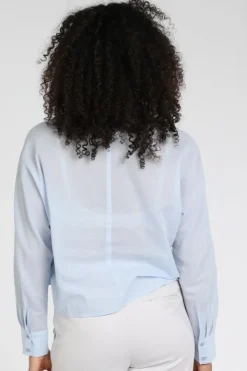 Yaya 01-201214-604 Blouse lange mouw Licht blauw