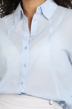 Yaya 01-201214-604 Blouse lange mouw Licht blauw
