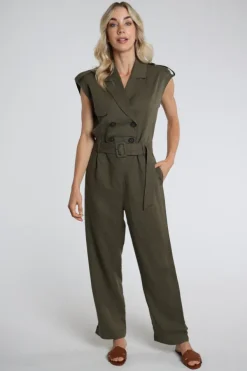 Yaya 01-341026-604 Jumpsuit Olijf