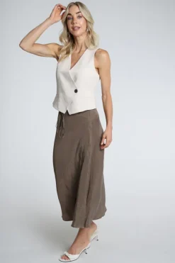 Yaya 01-401091-605 Rok recht kort Bruin