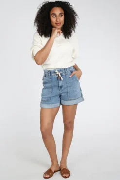 Yaya 01-321031-604 Short Blue denim