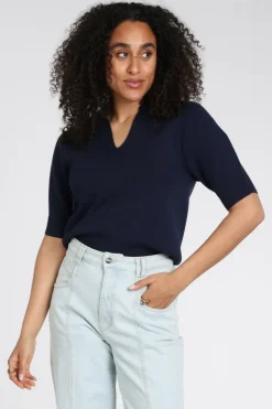 Yaya 01-000569-603 T-shirt korte mouw Marine