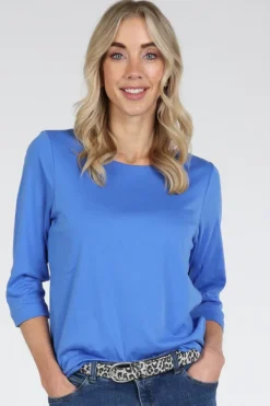 Zaida 346000 T-shirt driekwart mouw Blauw