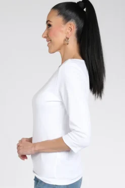 Zaida 346000 T-shirt driekwart mouw Wit