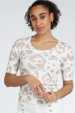 Zaida 346850 T-shirt korte mouw Beige
