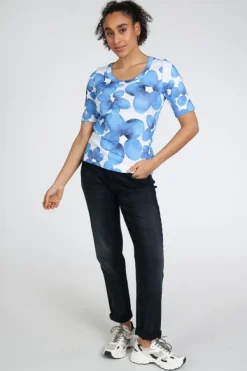 Zaida 346850 T-shirt korte mouw Blauw