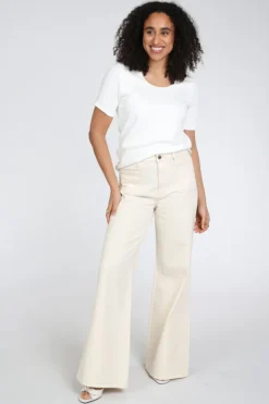 Zaida 346001 T-shirt korte mouw Off white