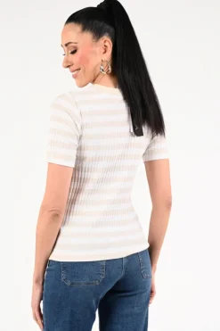 Zaida 346455 T-shirt korte mouw Zand